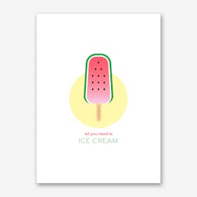 Melon Ice Art Print
