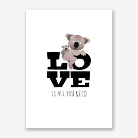 Love Koalas Art Print