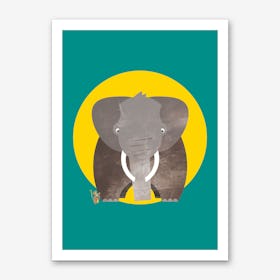 Friends Elephant and Mouse Art Print