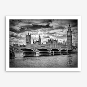 London Houses of Parliament & Westminster Bridge Art Print