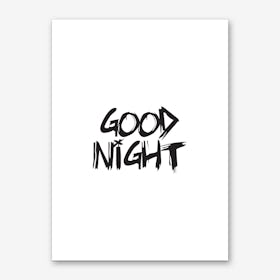 Good Night (White) Art Print