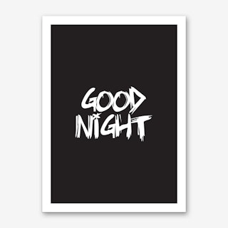 Good Night (Black) Art Print
