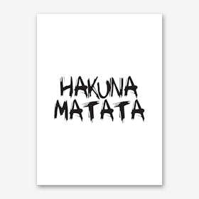 Hakuna Matata (White) Art Print