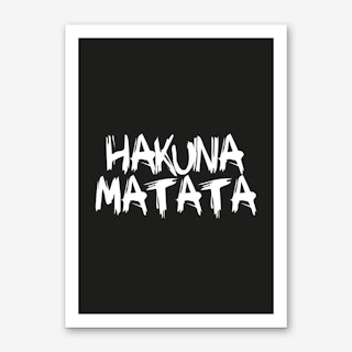 Hakuna Matata (Black) Art Print
