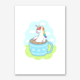 Unicorn Coffee Art Print