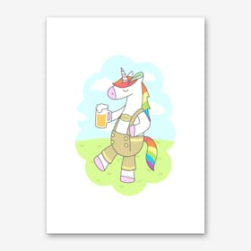 Unicorn Oktoberfest Art Print