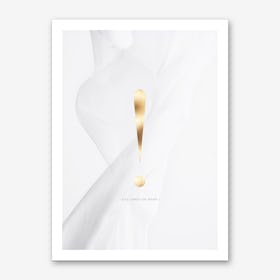 Exclamation Mark Gold Art Print
