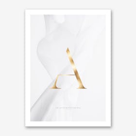 Letter A Gold Art Print