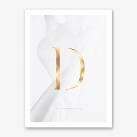 Letter D Gold Art Print