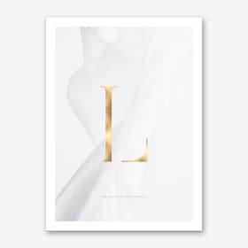 Letter L Gold Art Print