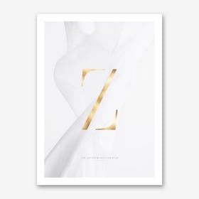 Letter Z Gold Art Print