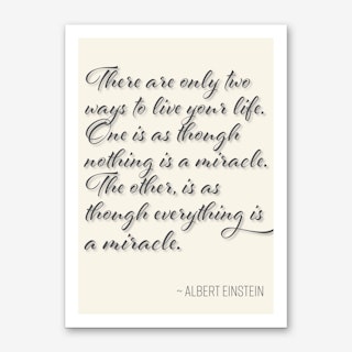 Einstein Quote on Life Art Print