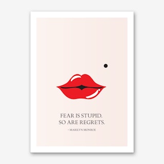 From the lips of Marilyn Monroe Art Print