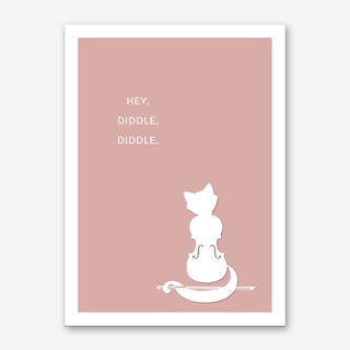 Hey Diddle Diddle in Rose Gold Art Print