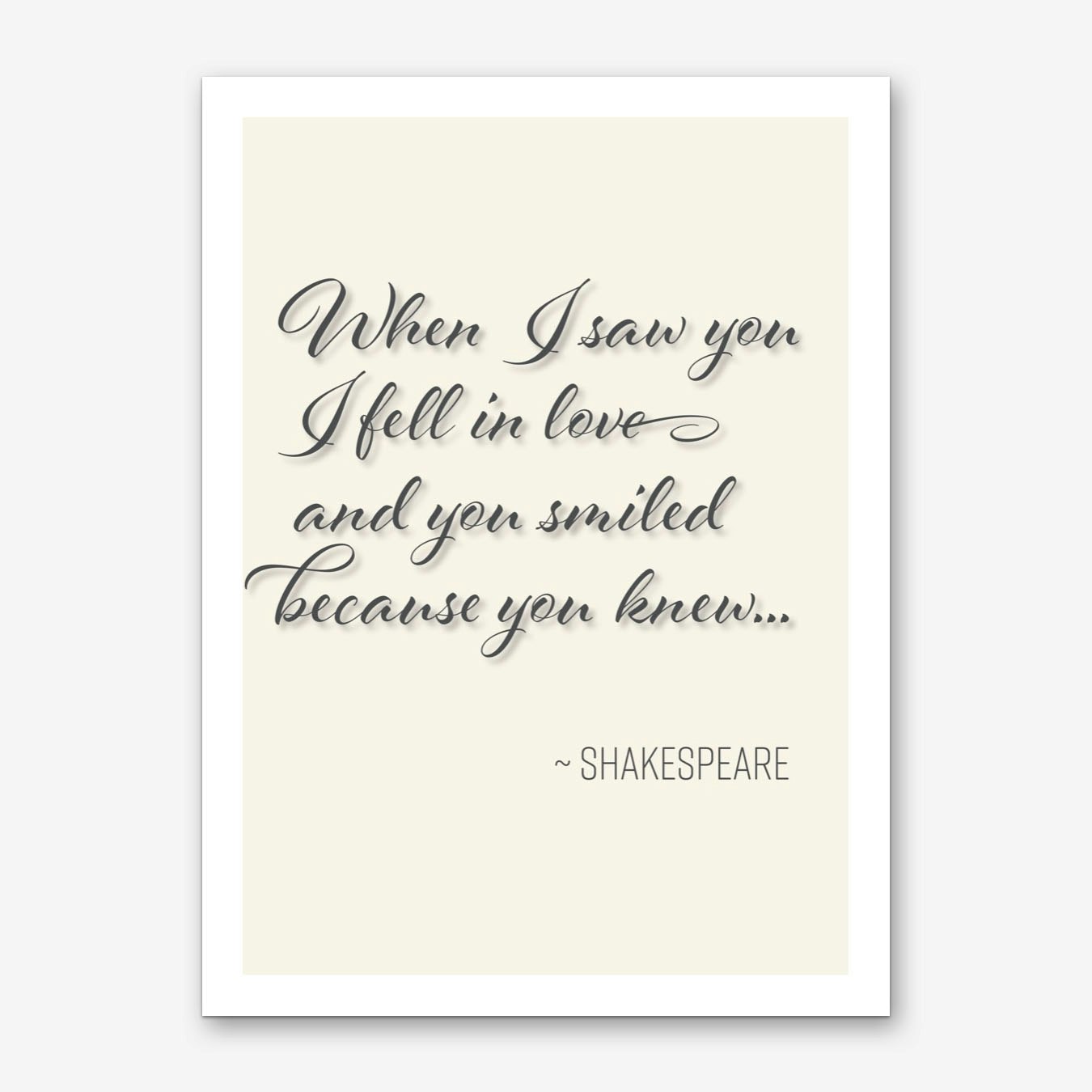 Shakespeare Love Quote Art Print Free Shipping Fy