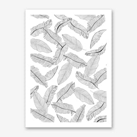 Banana Leaves IV Line Art Print
