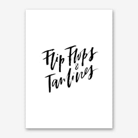 Flip Flops Tanlines Art Print