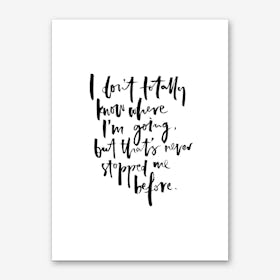 I Don't Totally Know Art Print