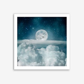 Moon Flight Art Print
