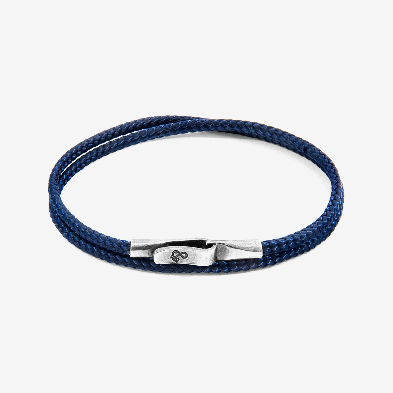 Navy Blue Liverpool Silver and Rope Bracelet by Anchor & Crew