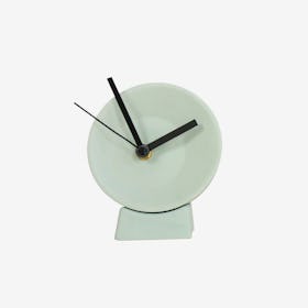 Grey Off Center Desk Clock