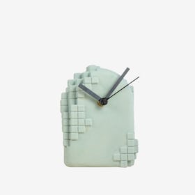 Grey Pixel Desk Clock