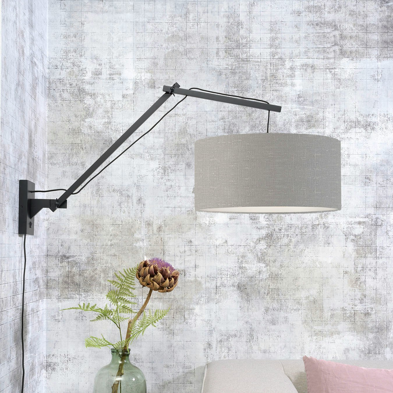 Andes Wall Lamp - Black / Light Grey