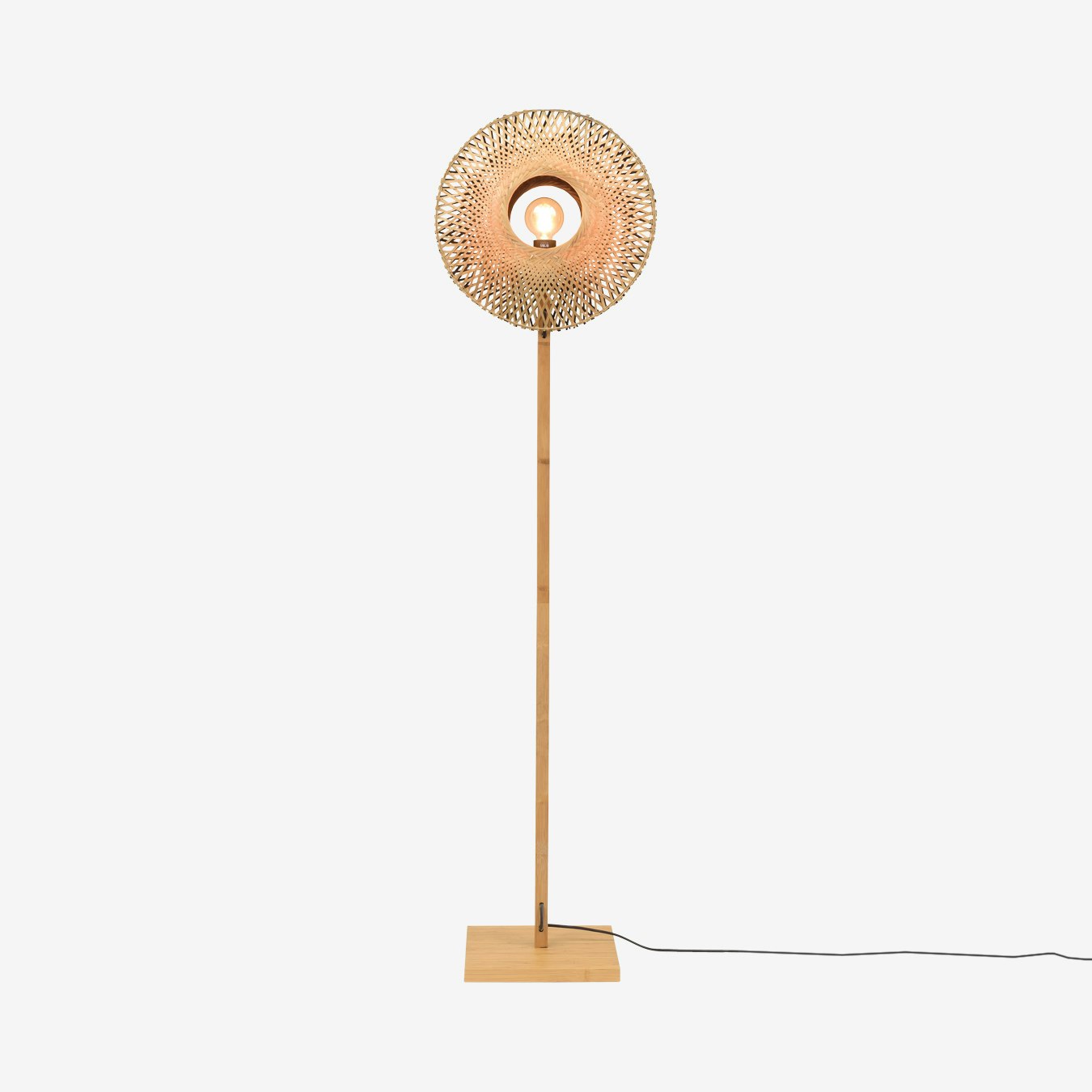 Kalimantan Vertical Floor Lamp - Natural / Black by Good&Mojo