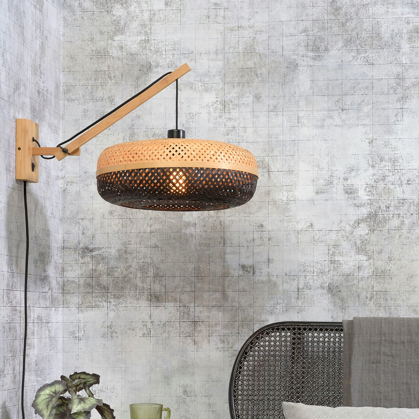 Palawan Wall Lamp - Natural / Black
