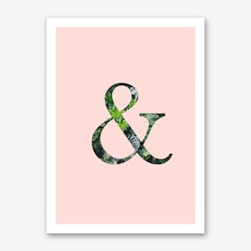 Succulent Ampersand Art Print