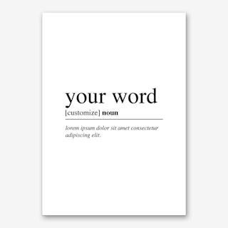 Your Word Personalised Art Print