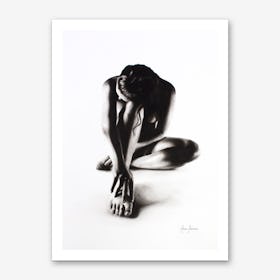 Nude Woman Charcoal Study 41 Art Print