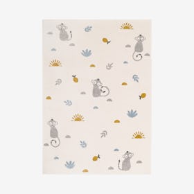 Little Wild Monkey Childrens Rug - Honey