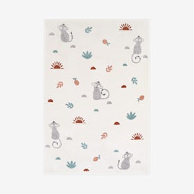 Little Wild Monkey Childrens Rug - Sienna