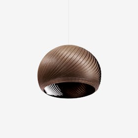 Wind Lampshade in Walnut Veneer (White Cable)