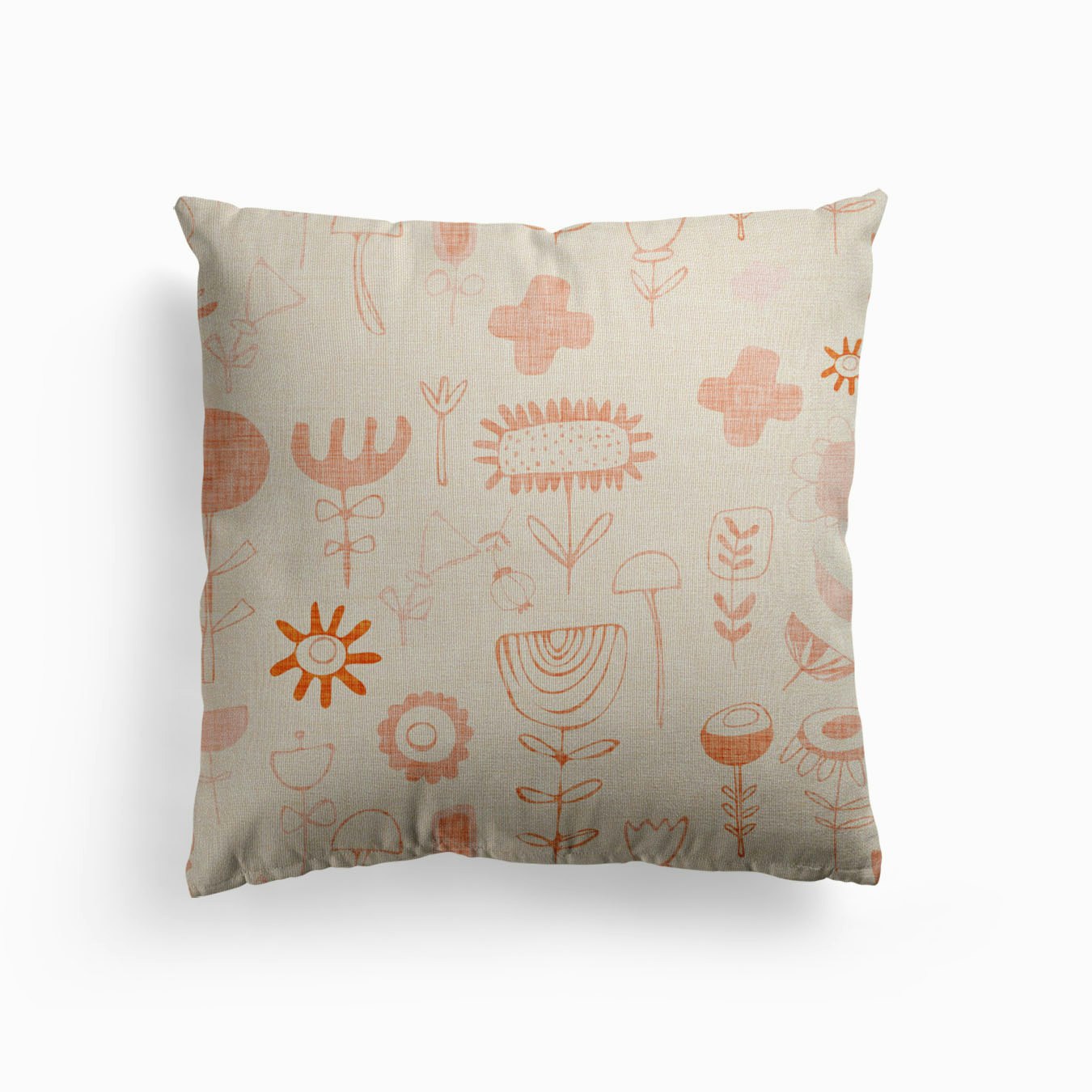 Wild Floral Pink Canvas Cushion by Susana Costa