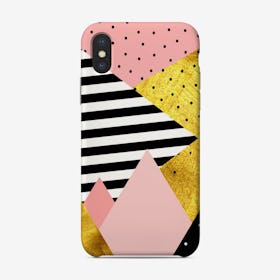 Gold Abstract Pink   Phone Case