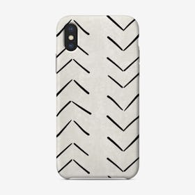 Mud Cloth Big Arrows In Cream Phone Case