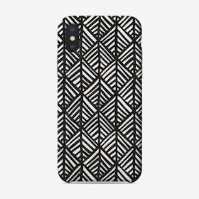Abstract Leaf In Black And White Phone Case
