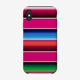 Traditional Mexican Serape In Magenta Phone Case