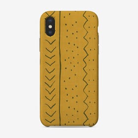 Moroccan Stripe In Mustard Yellow Phone Case