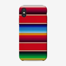 Traditional Mexican Serape In Red Phone Case