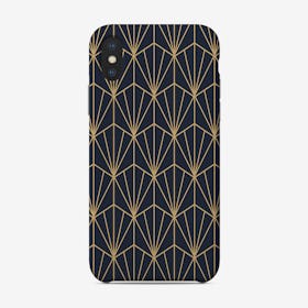 Art Deco In Blue And Gold Phone Case