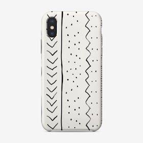 Moroccan Stripe In White Phone Case