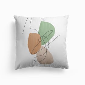 Abstract Line On Green Cushion