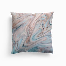 Brown Blue Marble Cushion