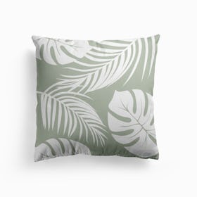 Palm Monstera Leaves Cushion