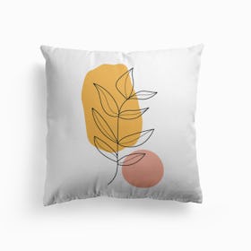 Abstract Leaves Cushion