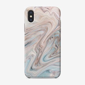 Brown Blue Marble Phone Case