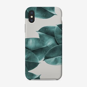 Green Ficus Leaves Phone Case